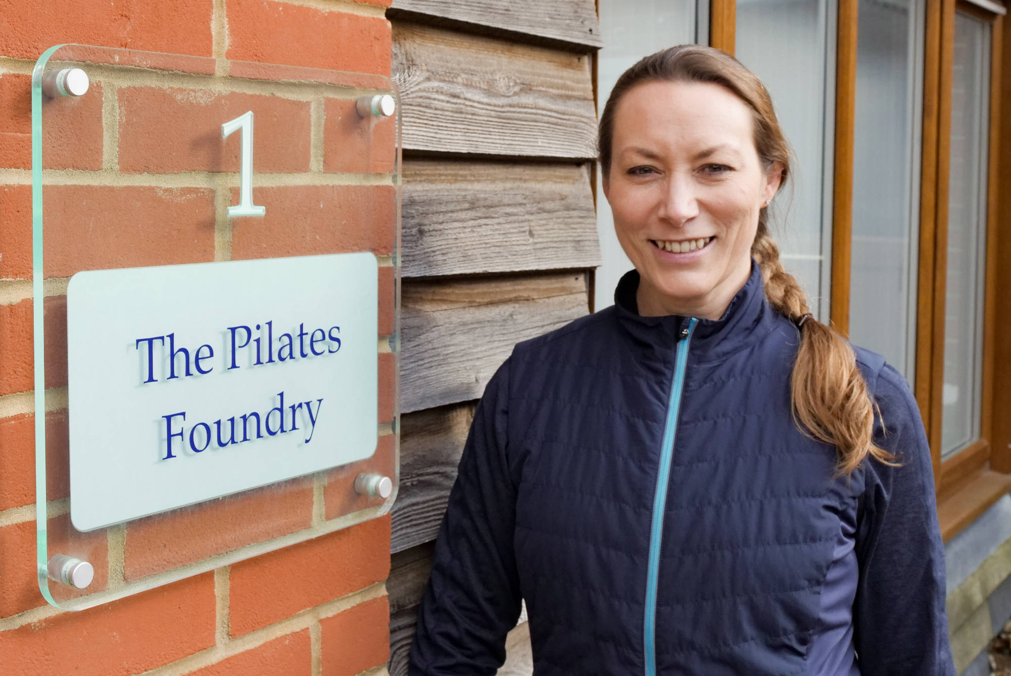 Trish Soper-Powell Pilates teacher - outside The Pilates Foundry North Hampshire